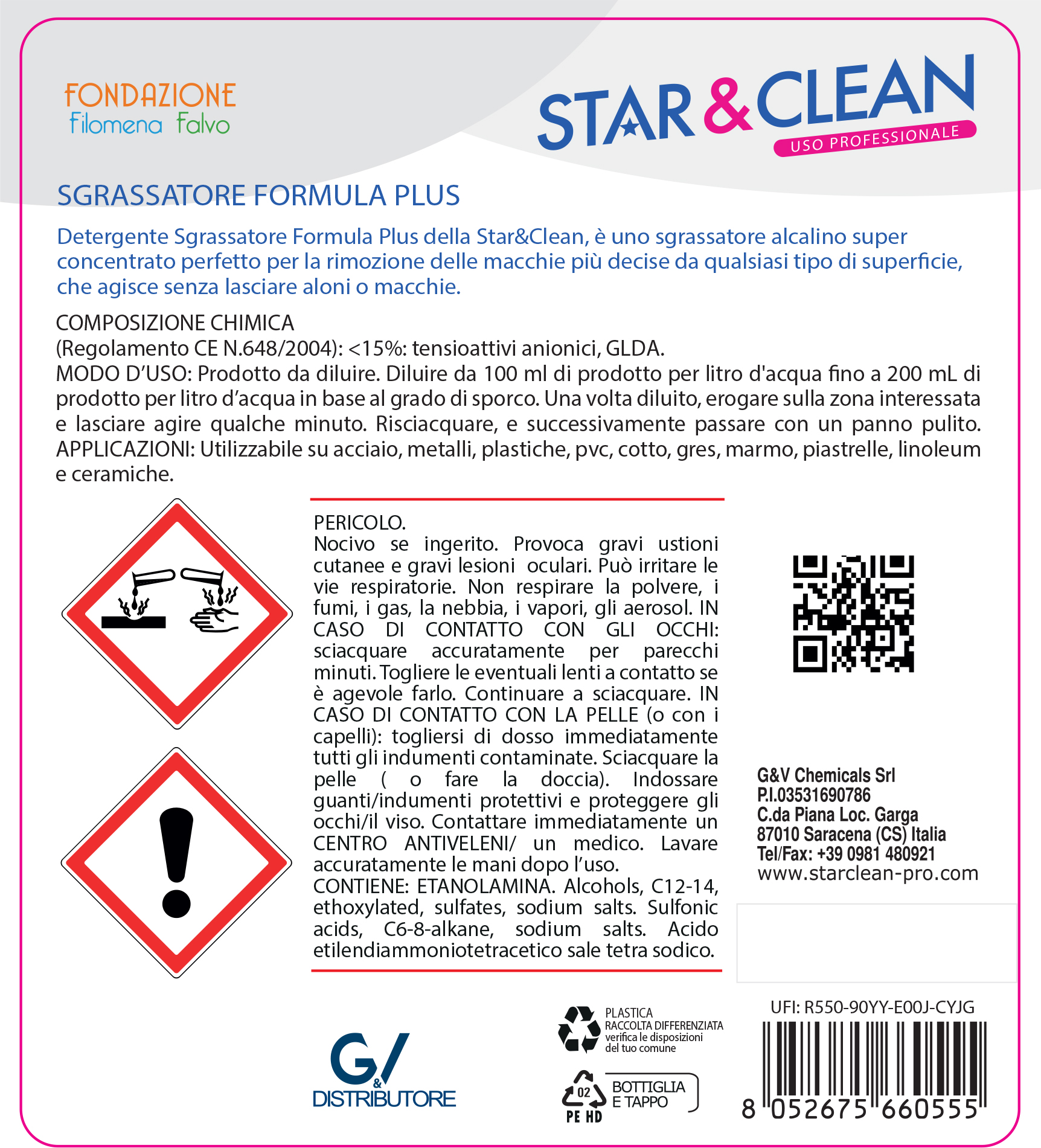 Detersivi concentrati - star clean 204 - sgrassatore formula plus